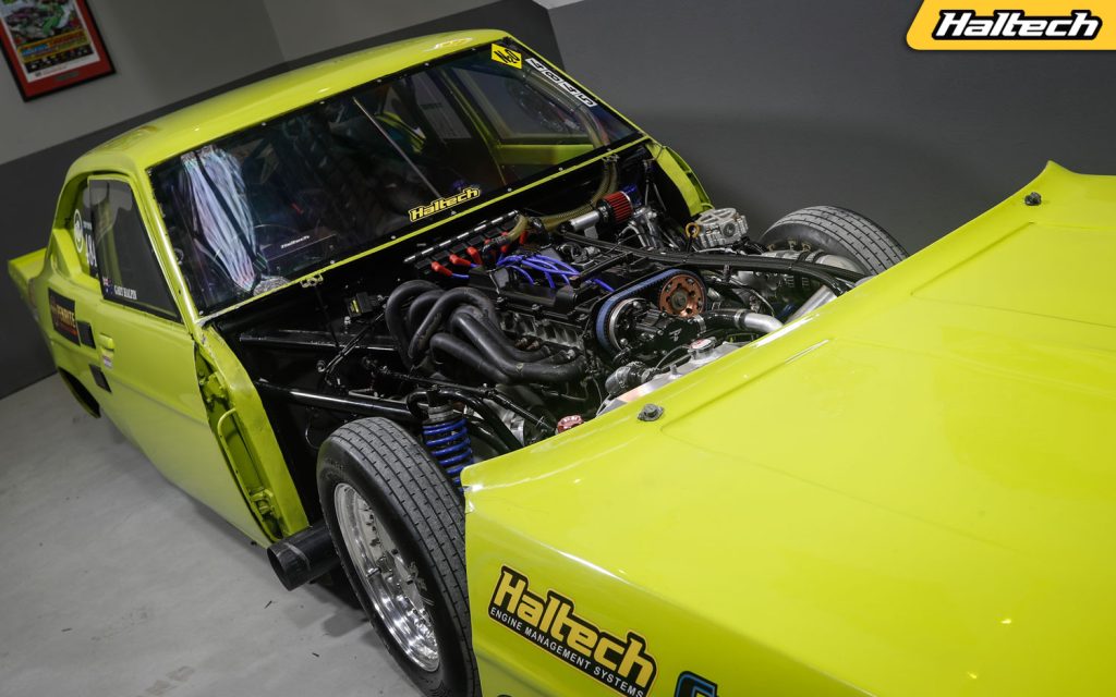 Gary Halpin's Datsun 1200 coupe. Haltech Heroes.