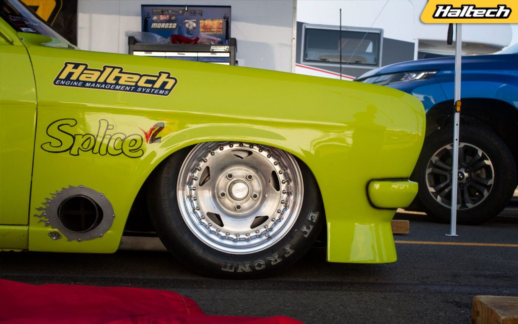 Gary Halpin's Datsun 1200 coupe. Haltech Heroes.